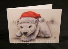 Ijsbeer Reeks 4 Kerstkaarten Christmascard Polar Bear