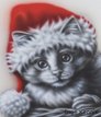 Kerstkaart Christmascard Cat