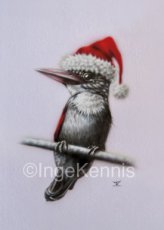Christmascard Kingfisher 4 pieces