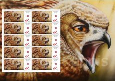 Postzegel Roofvogels Posstamp Eagle Owl